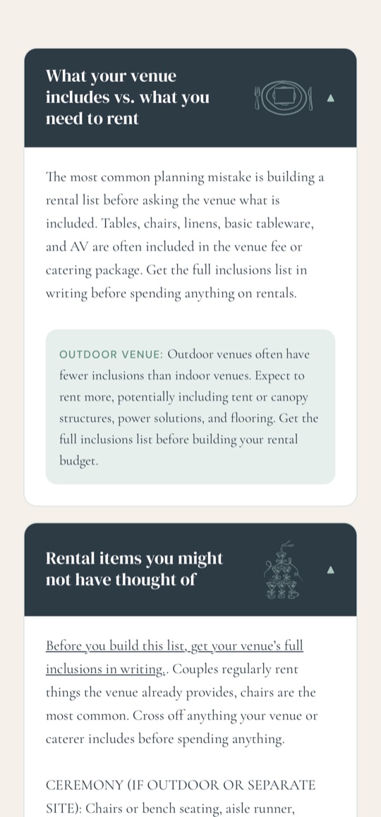 Aisle monthly guide screen walking through this month's planning decisions
